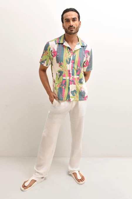 Rimi Nayak Abstract Floral Print Shirt 