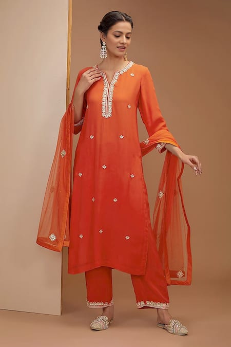 BBAAWRI Gota Patti Embroidered Kurta Set 