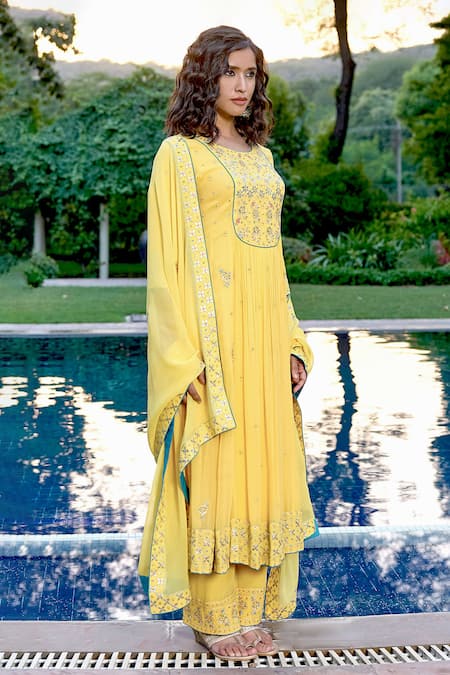 Bbaawri Gota Patti Yoke Embroidered Anarkali Set 