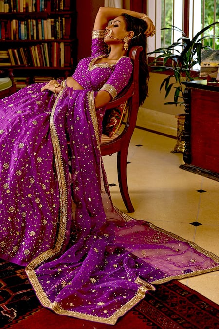 Bbaawri Silk Organza Zardozi Work Dupatta 