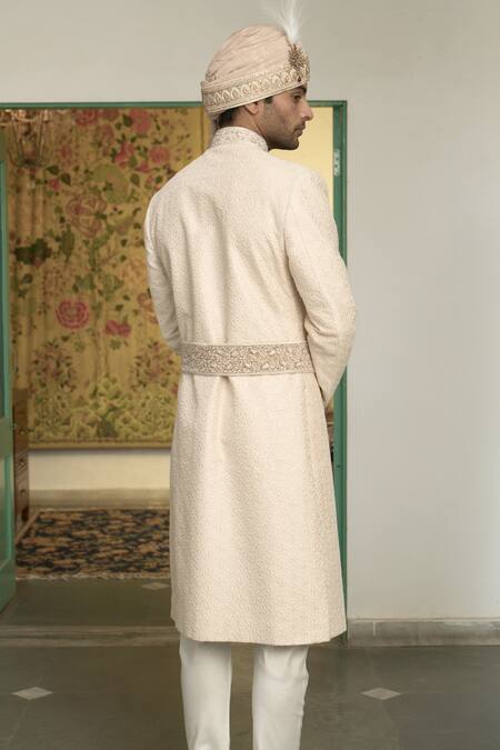 Gargee Designers Gulabhari Khwaab Floral Embroidered Sherwani Churidar Set 