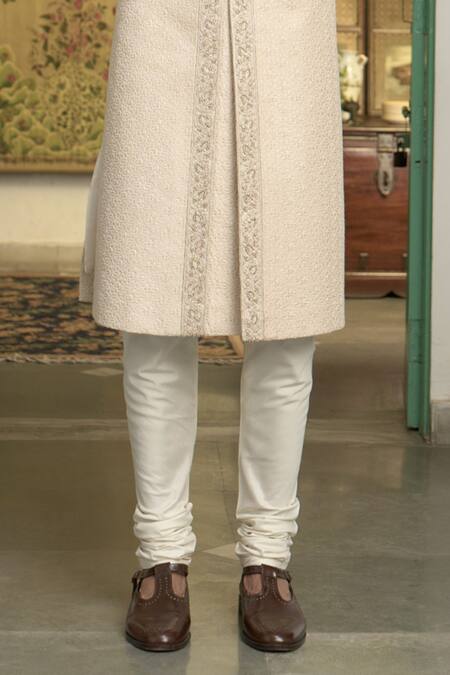 Gargee Designers Peach Polyester, Silk Embroidery, Gulabhari Khwaab Floral Sherwani Churidar Set Online at Aza Fashions Gargee Designers_Peach Polyester, Silk Embroidery, Gulabhari Khwaab Floral Sherwani Churidar Set _Online_at_Aza_Fashions