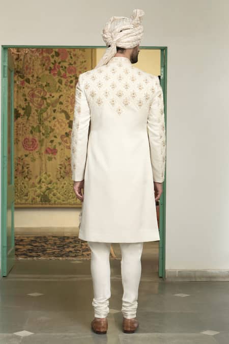 Gargee Designers Samsara Nazaar Floral Embroidered Sherwani Churidar Set 