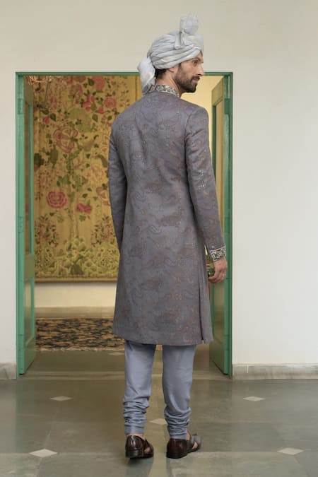 Gargee Designers Neelam Tara Paisley Woven Sherwani Churidar Set 