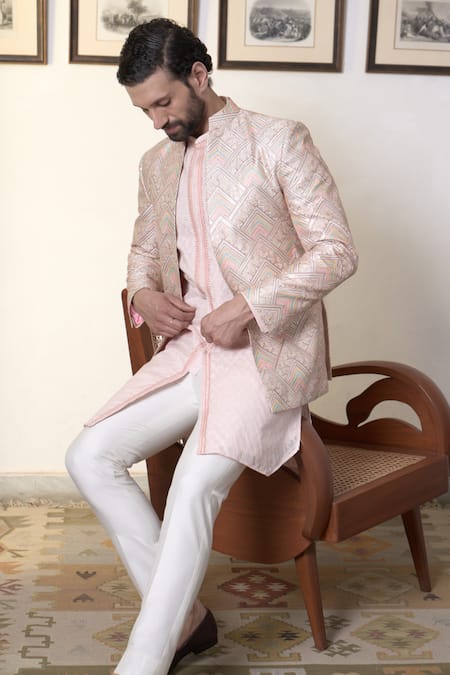 Gargee Designers Gulaabhar Shabnam Bandhgala Pant Set 