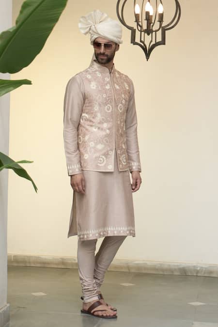 Gargee Designers Kashmiri Floral Embroidered Bundi Set 