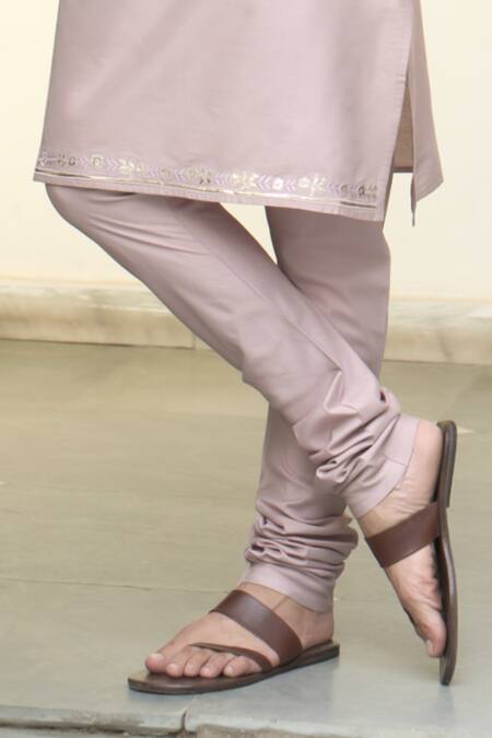 Gargee Designers_Pink Cotton, Silk Applique, Embroidery Floral Oyster Bundi Set _Online_at_Aza_Fashions