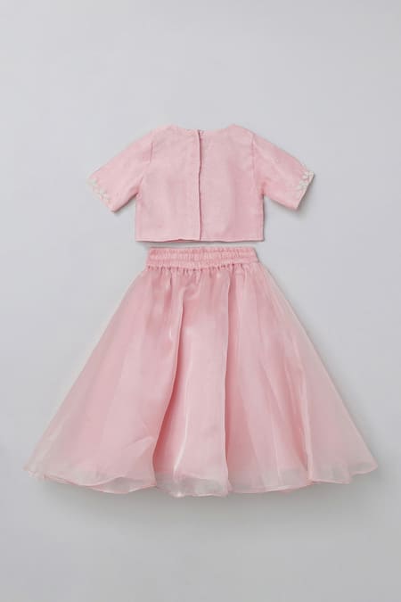 Byb Premium Pearl Embroidered Top Flared Lehenga Set 