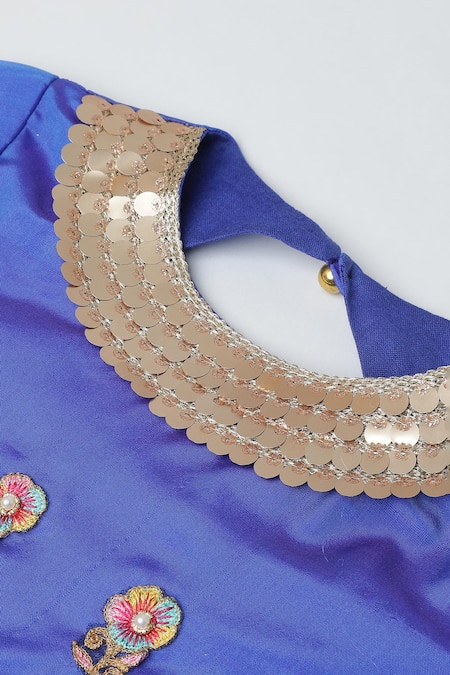 Buy_Byb Premium_Blue Silk Sequins, Embroidery Lehenga Set 