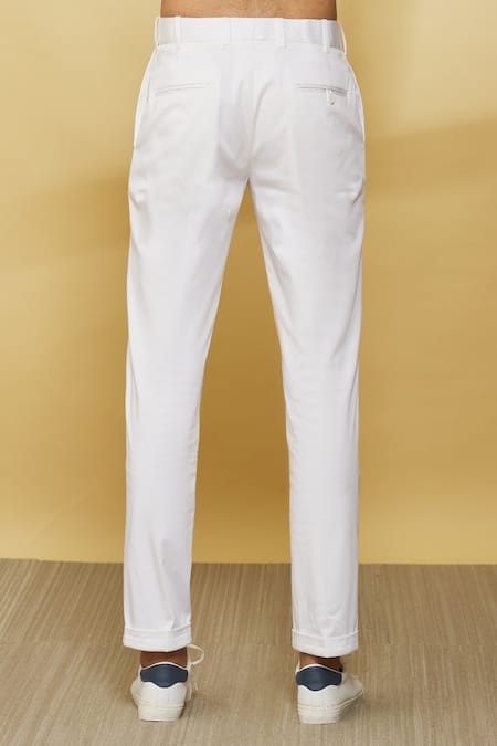 Buy White Trousers & Pants for Men by Bhaane Online