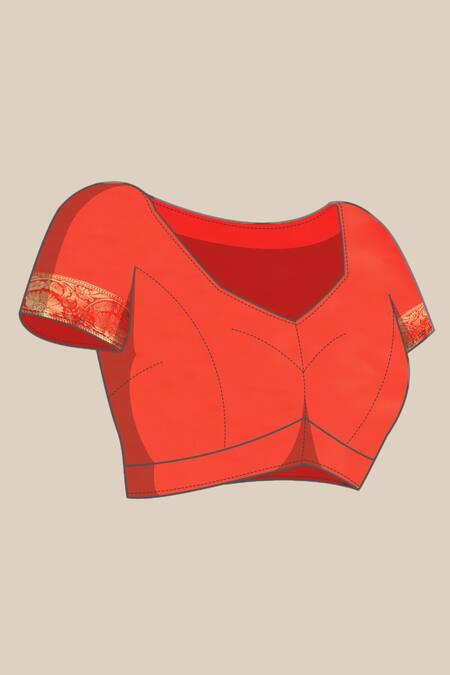 Shop_Sayisha_Pink Silk Woven Floral Stripe And Vintage Ombre Saree With Running Blouse