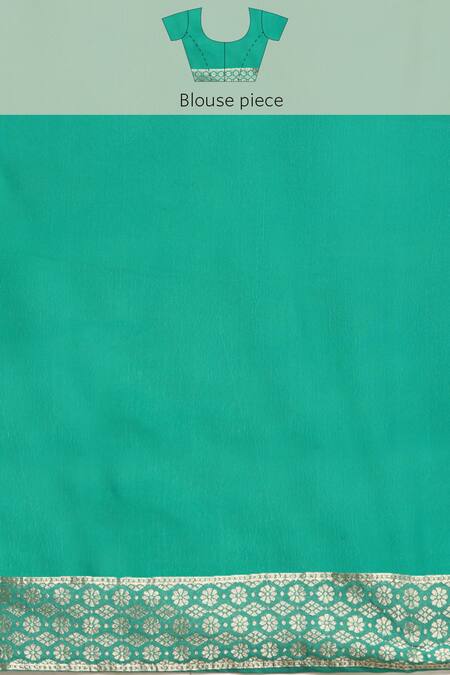 Sayisha Green Linen Blend Woven And Embroidered Bloom Pattern Saree With Running Blouse Online at Aza Fashions Sayisha_Green Linen Blend Woven And Embroidered Bloom Pattern Saree With Running Blouse_Online_at_Aza_Fashions