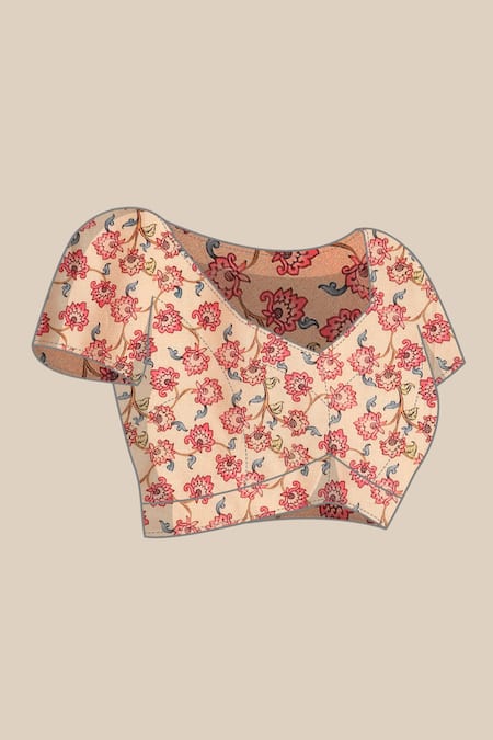 Buy Sayisha White Silk Mor Bagh Saree With Running Blouse Buy_Sayisha_White Silk Mor Bagh Saree With Running Blouse