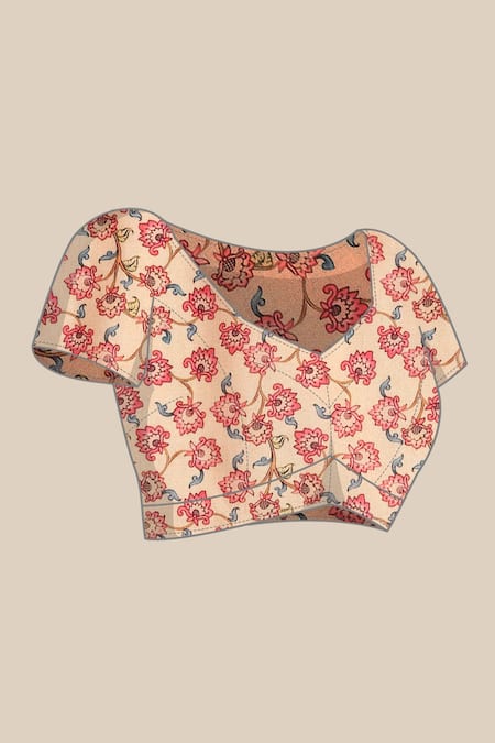 Buy Sayisha Off White Silk Peacock Garden Saree With Running Blouse Buy_Sayisha_Off White Silk Peacock Garden Saree With Running Blouse