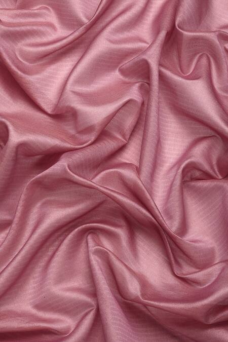 Buy Sayisha Pink Linen Blend Floral Vine Pattern Saree With Running Blouse Buy_Sayisha_Pink Linen Blend Floral Vine Pattern Saree With Running Blouse