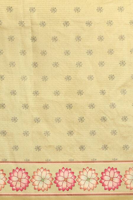 Shop_Sayisha_Green Silk Floral Motif Saree With Running Blouse_Online_at_Aza_Fashions