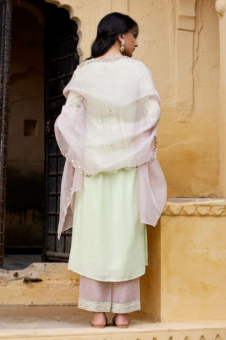 Seher Jaipur Amaira Floral Gathered Kurta Set 