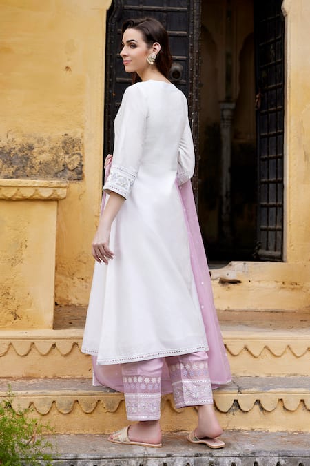 Seher Jaipur Mahira Mirror Placement Embroidered Kurta Set 