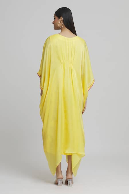 Samyukta Singhania Placed Mirrorwork Kaftan 