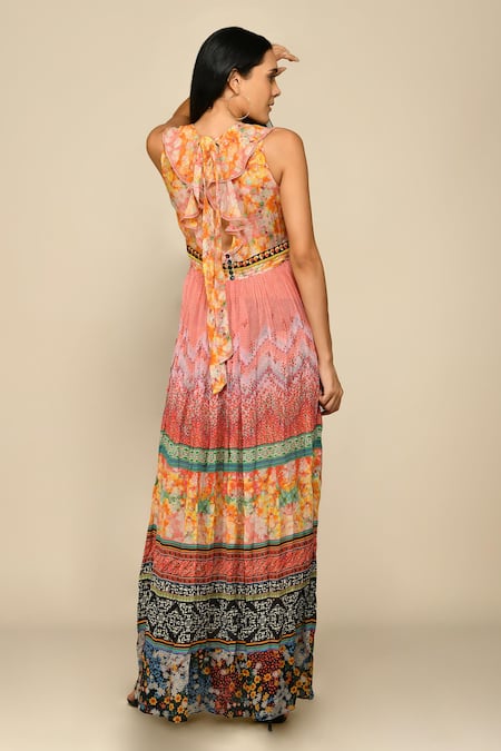 Bhanuni By Jyoti Ella Mixed Floral Print Dress 