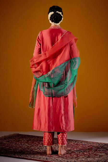 Vashisht Guru Dutt Woven Block Print Kurta Pant Set 