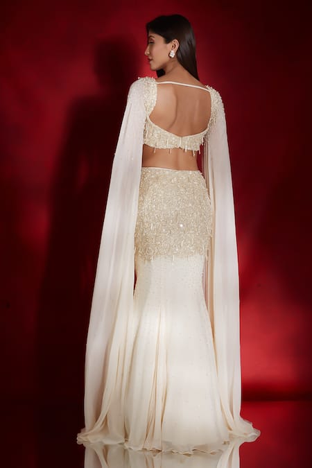 Shloka Khialani Valencia Crystal Embroidered Mermaid Lehenga With Blouse 