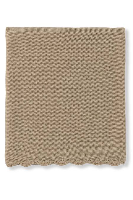 Houmn Beige 100% Soft Cotton Knitted Fuzzy Fables Baby Blanket And Rabbit Toy Set at Aza Fashions Houmn_Beige 100% Soft Cotton Knitted Fuzzy Fables Baby Blanket And Rabbit Toy Set_at_Aza_Fashions