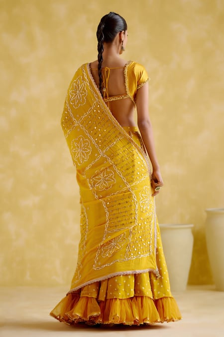 5elements Aparna Bandhani Pattern Lehenga Set 