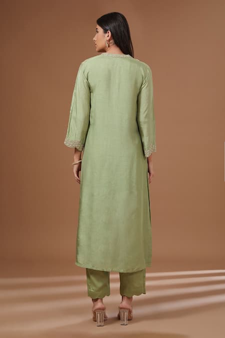 Baidehi Fleur Dori Embroidered Kurta Pant Set 