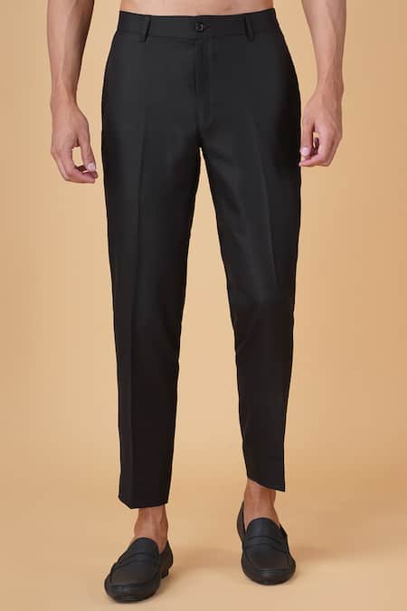 Manish Nagdeo_Black Silk Embroidery Asymmetric Floral Bundi Jacket Kurta Set _Online_at_Aza_Fashions