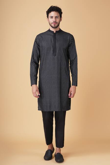 Buy Manish Nagdeo Black Silk Embroidery Asymmetric Floral Bundi Jacket Kurta Set Online at Aza Fashions Buy_Manish Nagdeo_Black Silk Embroidery Asymmetric Floral Bundi Jacket Kurta Set _Online_at_Aza_Fashions