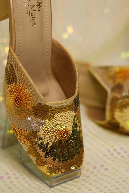 Sole Mates by Palak Sunshine Sequin Embellished Mules 