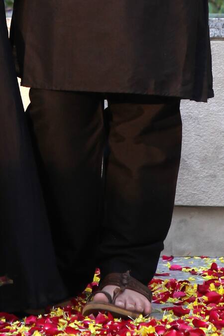 Shop Taber Tikri Black Cotton, Silk Embroidery, Mirrors, Sequins Floral Thread Bundi Set Online at Aza Fashions Shop_Taber Tikri_Black Cotton, Silk Embroidery, Mirrors, Sequins Floral Thread Bundi Set _Online_at_Aza_Fashions