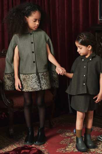 Buy_Jasmine And Alaia_Grey Oxford Fabric Textured Kacy Cape_Online_at_Aza_Fashions