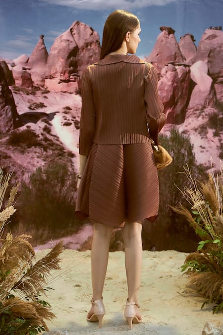 Tasuvure Zouave Pleated Dress With Jacket 