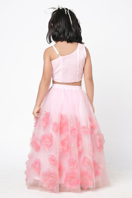 Lil Drama 3D Floral Embellished Lehenga Set 