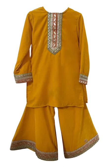 MINIME ORGANICS Velvet Kurta With Sharara 