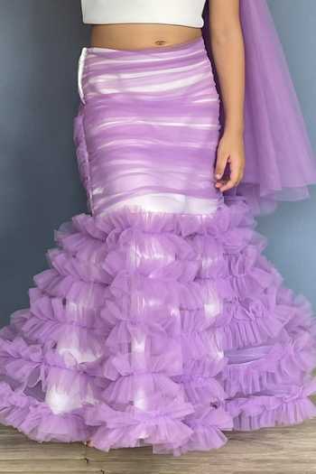 Buy Pinkcow designs pvt ltd White Net, Cotton Beads, Embroidery, Kid Floral Mermaid Lehenga And Top Set Online at Aza Fashions Buy_Pinkcow designs pvt ltd_White Net, Cotton Beads, Embroidery, Kid Floral Mermaid Lehenga And Top Set _Online_at_Aza_Fashions