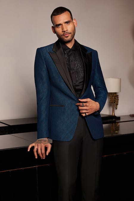 Philocaly_Black Cotton Embroidery Vesta Bodice Shirt _at_Aza_Fashions