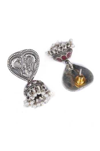 Buy Sangeeta Boochra Silver Plated Inaya Jhumka Earrings Online at Aza Fashions Buy_Sangeeta Boochra_Silver Plated Inaya Jhumka Earrings _Online_at_Aza_Fashions