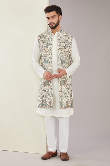 Kasbah Kashmiri Embroidered Long Shrug 