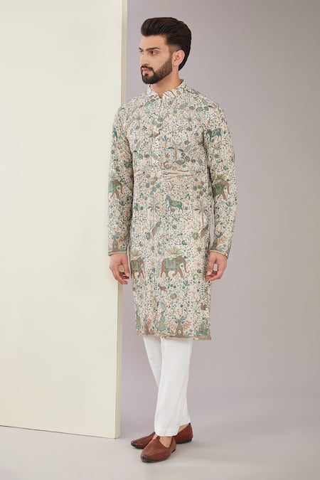 Kasbah Kalamkari Embroidered Pattern Kurta Set 