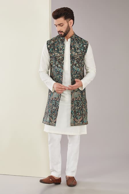 Kasbah Kashmiri Thread Embroidered Long Shrug 