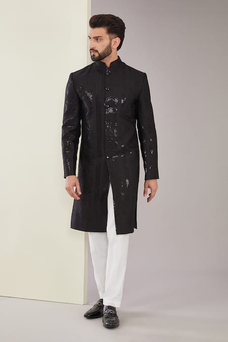 Kasbah Silk Sequin Work Sherwani Set 