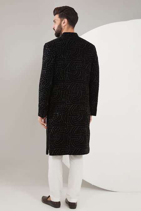 Kasbah Cutdana & Threadwork Sherwani Set 