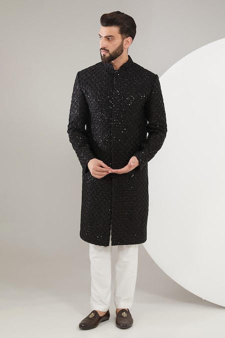 Kasbah Cutdana & Sequin Embroidered Sherwani Set 