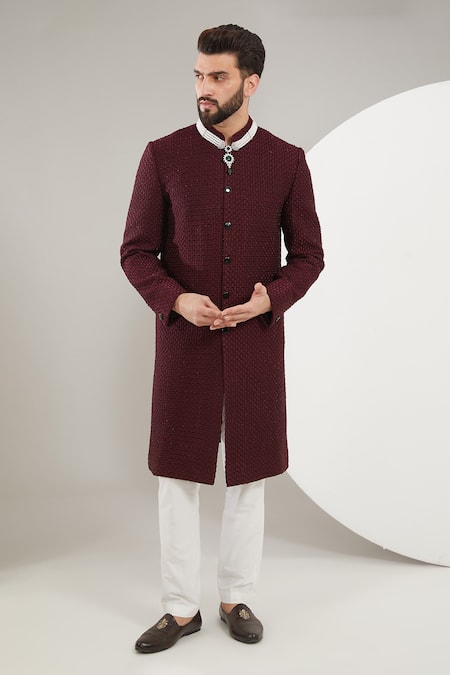 Kasbah Cutdana Embroidered Sherwani Set 