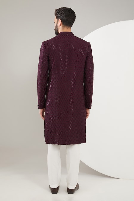 Kasbah Thread & Cuutdana Embellished Sherwani Set 