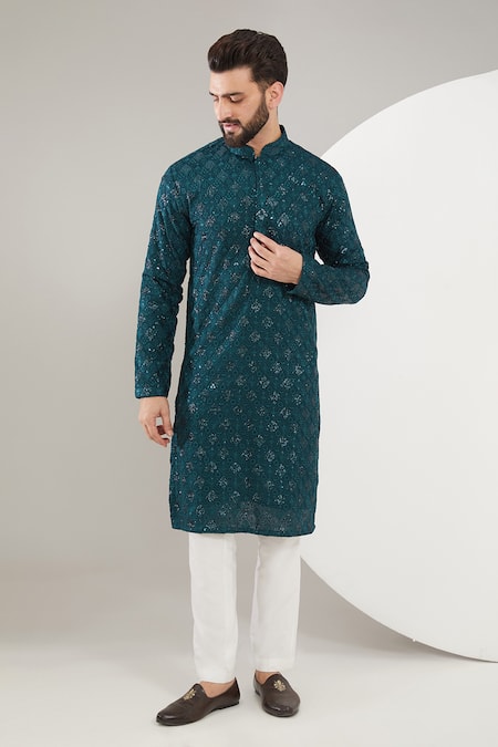 Kasbah Chikankari Embroidered Kurta Set 