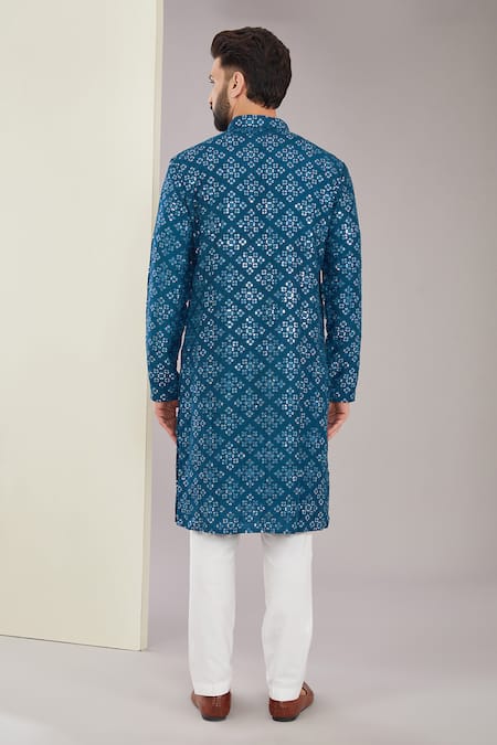 Kasbah Thread & Mirror Embroidered Kurta Set 